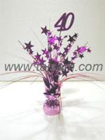 TS94011    12" FOAM "40TH"  TABLE CENTREPIECE WEIGHT   